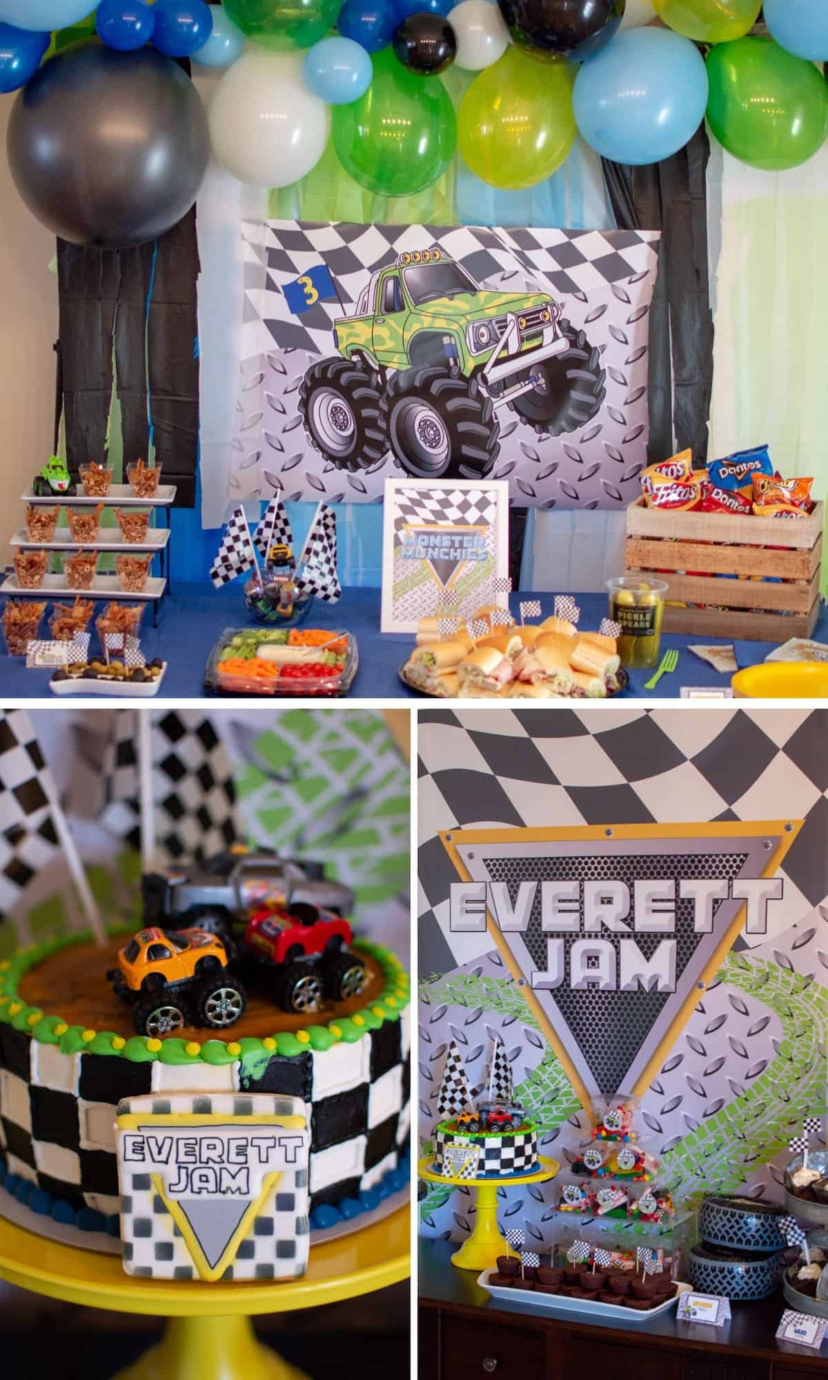 Monster Truck Monster Jam Birthday Party Elva M Design Studio