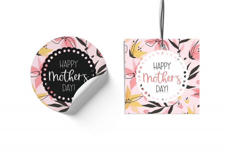 Pink floral Mother's Day Tags