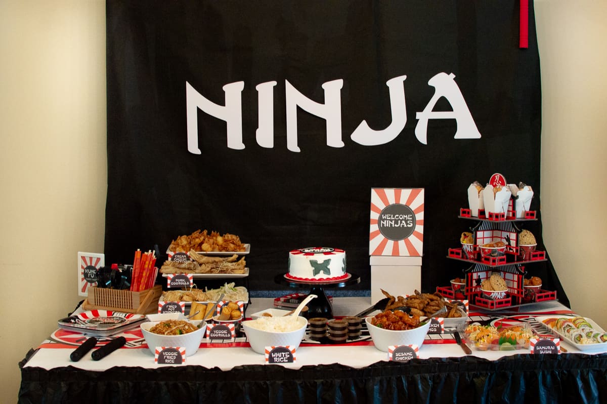 Ninja birthday buffet 