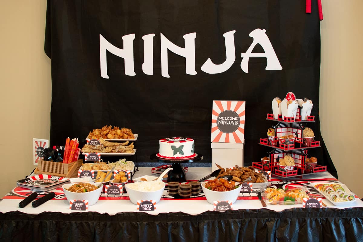 Ninja Party Food Table