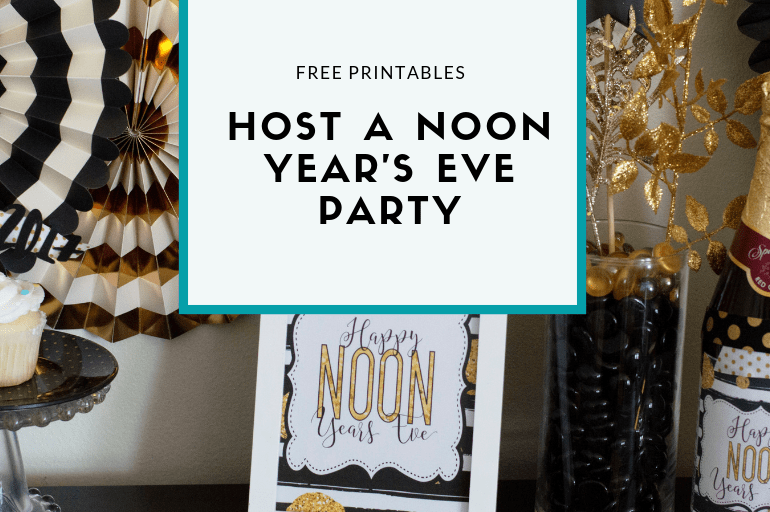 Free Noon Year’s Eve Party Printables Host a New's Year Eve party at Noon with these free Noon Year's Eve Party Printables from Elva M Design Studio