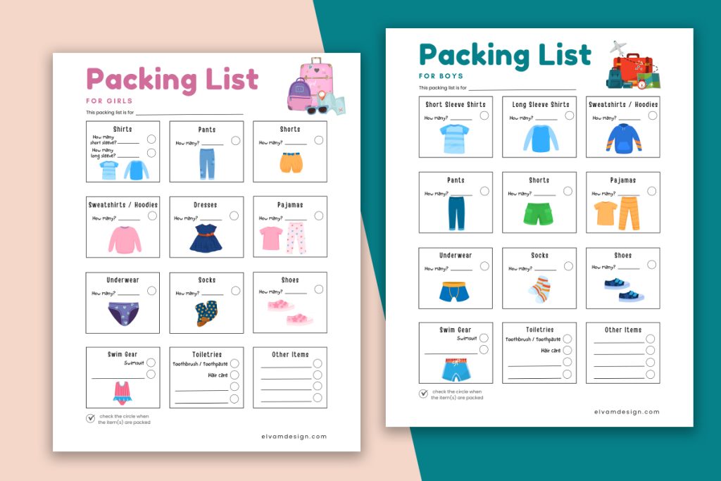 Baby Travel Checklist Free Printable for What to Pack for Babies