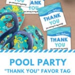 Pool Party Thank You Tags - Elva M Design Studio