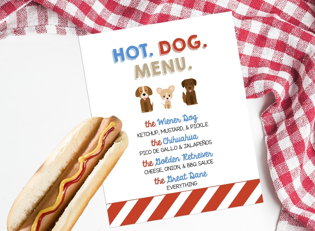 Printable Hot Dog Bar Signs Ubicaciondepersonas cdmx gob mx
