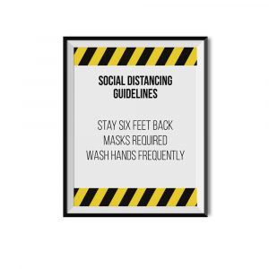 Social Distancing Guidelines Sign