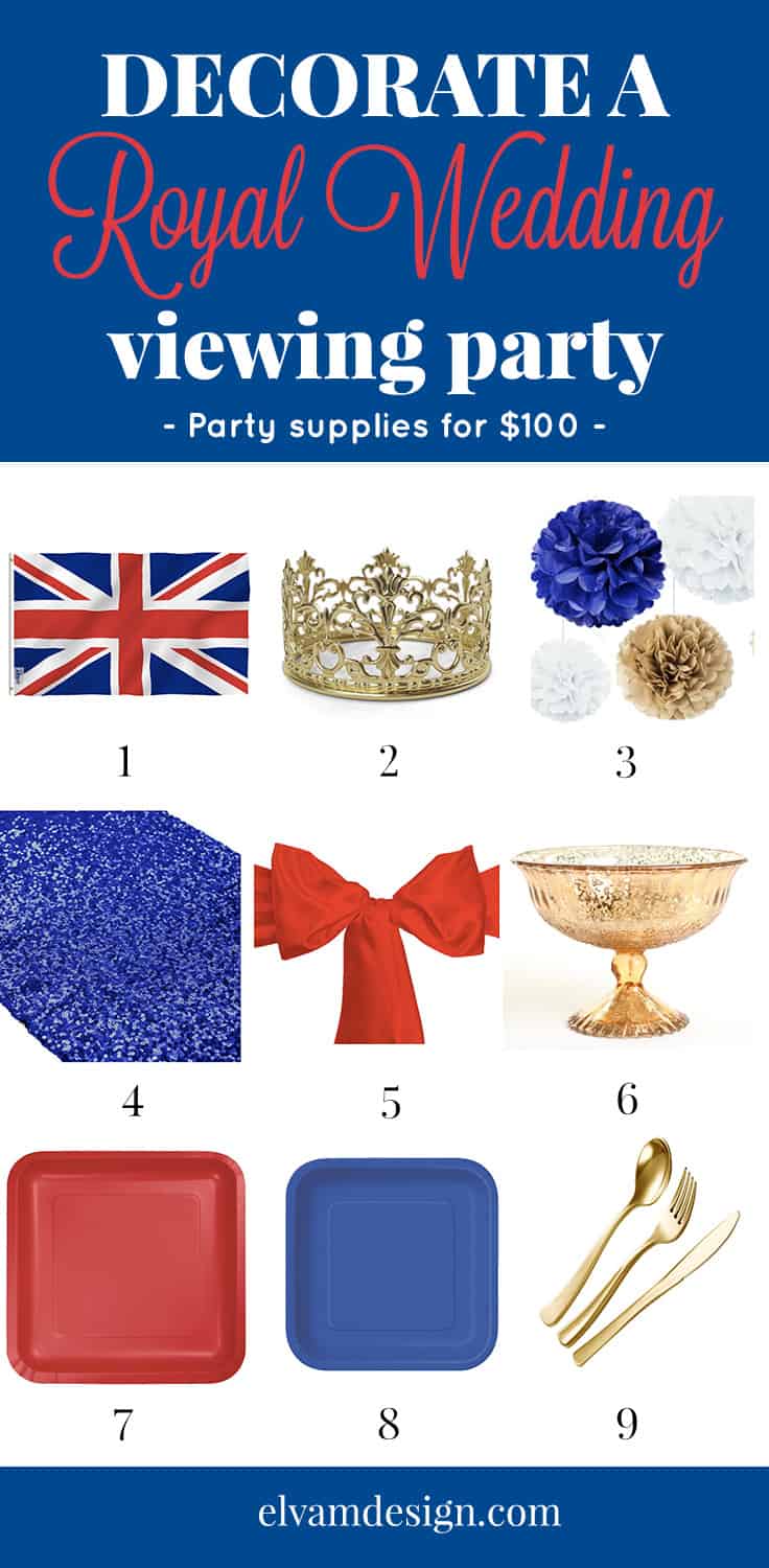Throw a Royal Wedding Viewing Party - Products to style the perfect event.