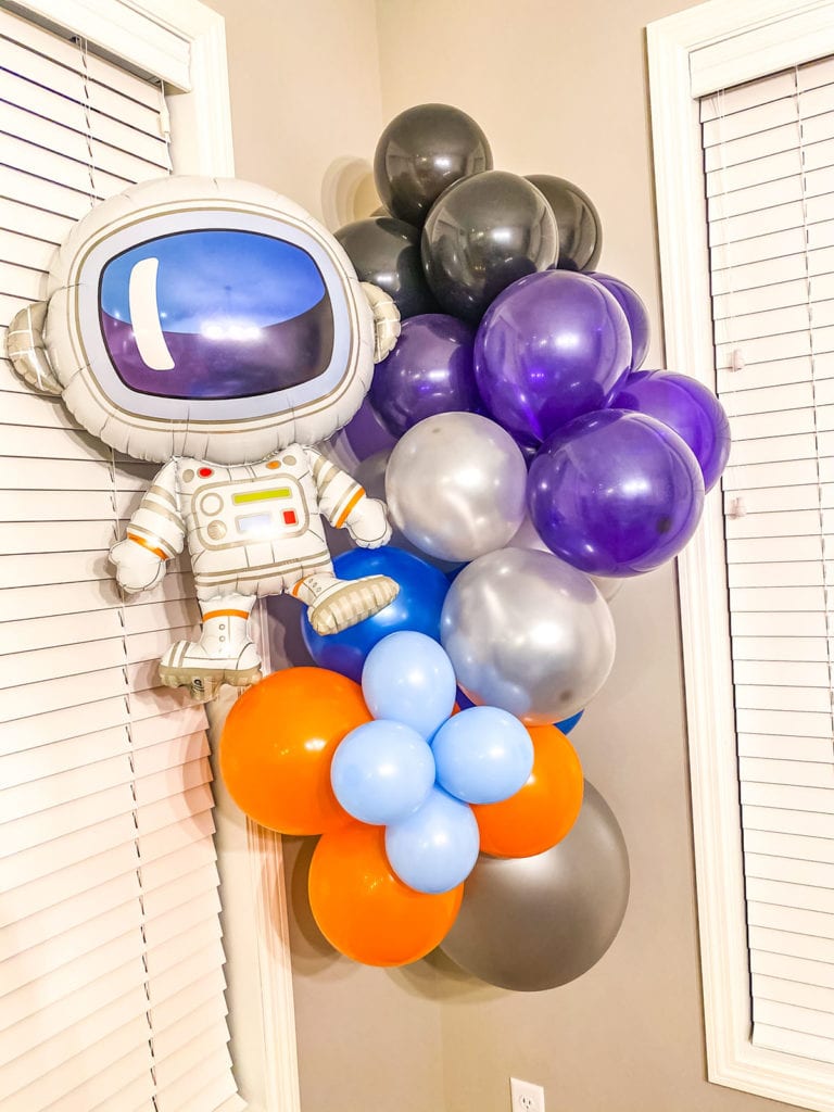 Space Birthday balloon garland