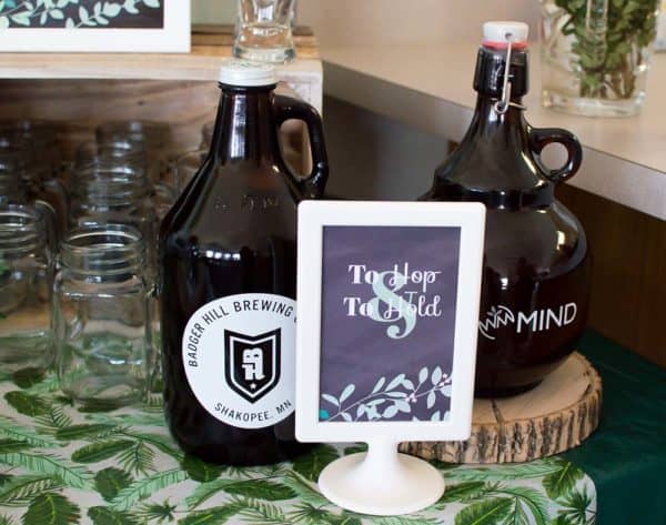 To Hope and To Hold beer bridal shower sign