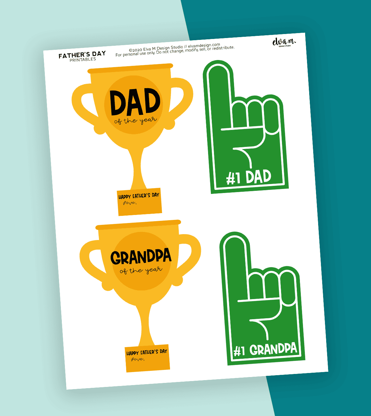 Celebrate Your #1 Dad – Father’s Day Printables