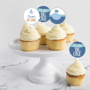 whale cupcake toppers