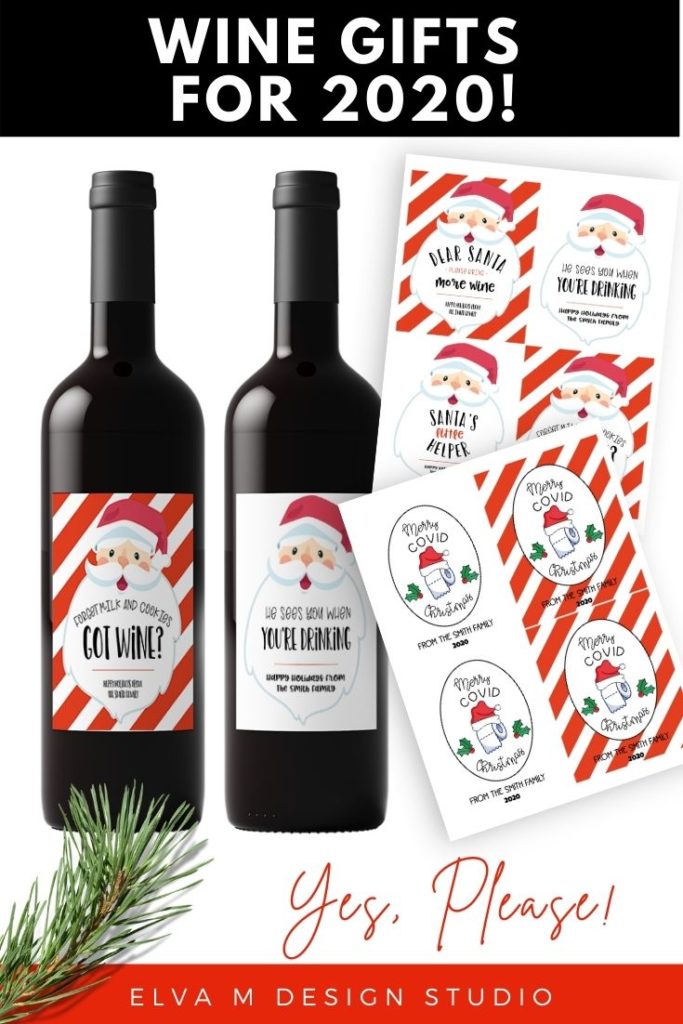 christmas wine labels for 2020